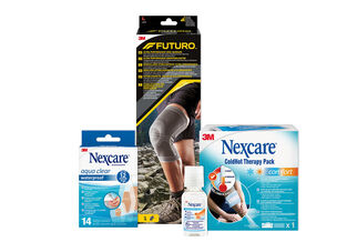 Produktbild diverser FUTURO™ und Nexcare™ Produkte: FUTURO™ und Nexcare™ Produkte