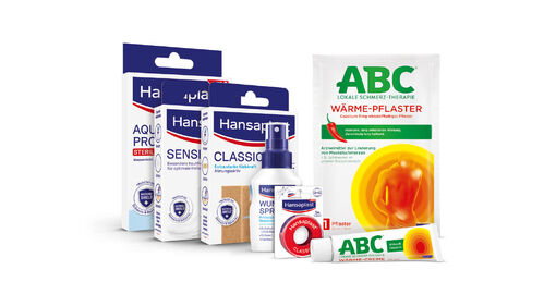 Produktbild verschiedener Hansaplast und ABC Produkte